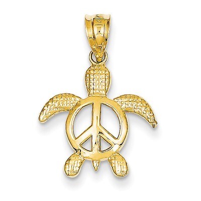 Peace Turtle Pendant 14k Gold K4879, MPN: K4879, 883957146577