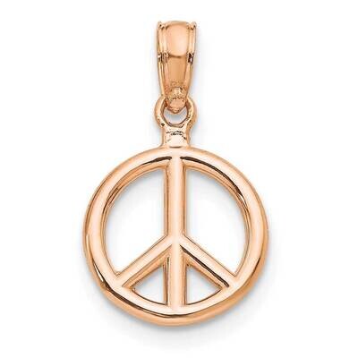 3-D Peace Symbol Charm 14k Rose Gold D4053R, MPN: D4053R, 637218177929