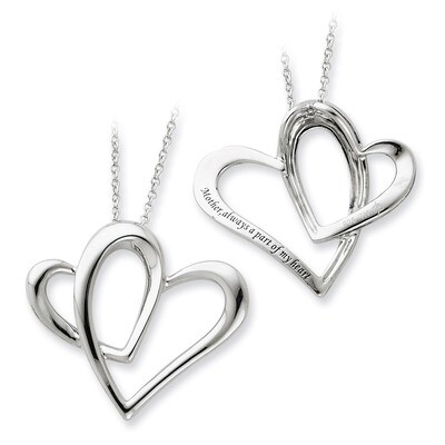 Mother A Part of My Heart 18in Necklace Sterling Silver QSX246, MPN: QSX246, 883957716992