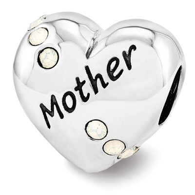 Swarovski Mother Heart Bead - Sterling Silver QRS3410, MPN: QRS3410, 886774964188