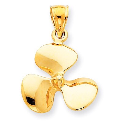 3-Dimensional Propeller Pendant 14k Gold Polished C2480, MPN: C2480, 637218104819