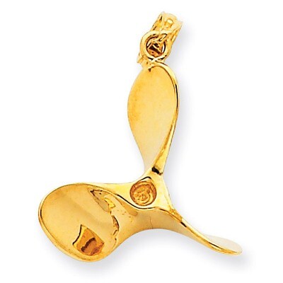 3-Dimensional Propeller Pendant 14k Gold Polished C2481, MPN: C2481, 637218013296