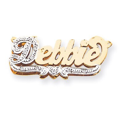 3-Dimensional Diamond Nameplate Pendant 14k Gold XNA52, MPN: XNA52, 191101542855