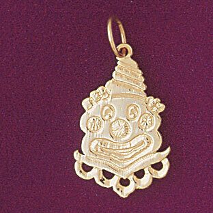 Dazzlers Jewelry Clown Pendant Necklace Charm Bracelet in Yellow, White or Rose Gold 6074, MPN: DZ-…