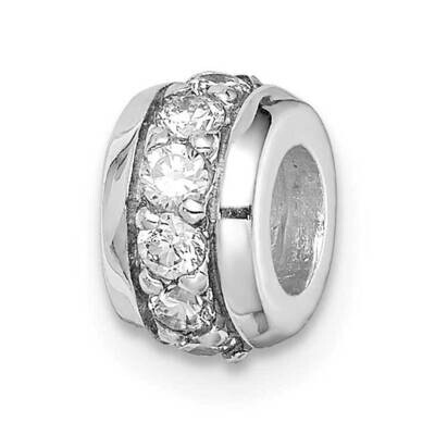 Slide Sterling Silver Rhodium-plated CZ Diamond QP5378, MPN: QP5378, 886774062051