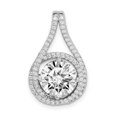 Slide Sterling Silver Rhodium Plated CZ Diamond QP5341, MPN: QP5341, 886774002781