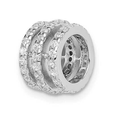 Slide Sterling Silver Rhodium Plated CZ Diamond QP5377, MPN: QP5377, 886774090054