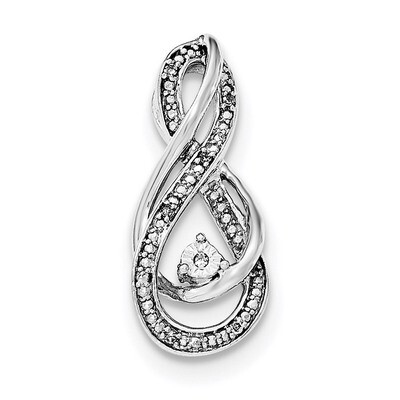 Diamond Infinity Symbol Slide Pendant Sterling Silver Rhodium QP4599, MPN: QP4599, 840940102927