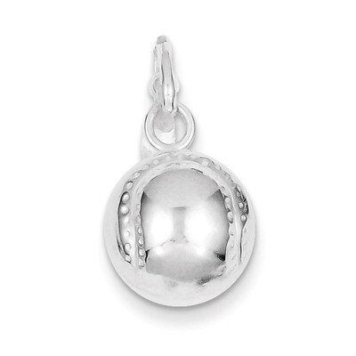 3D Baseball Charm Sterling Silver QC705, MPN: QC705, 883957916651