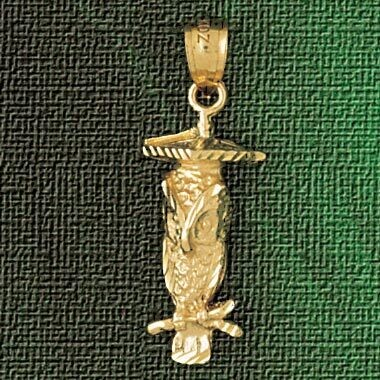 Dazzlers Jewelry Owl Pendant Necklace Charm Bracelet in Yellow, White or Rose Gold 3080, MPN: DZ-30…