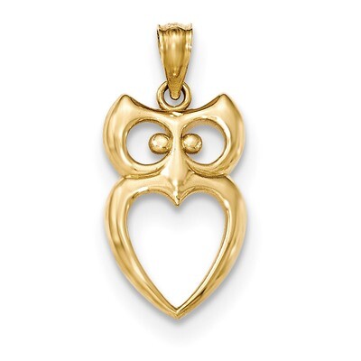 Cut-out Owl Pendant 14k Gold Polished YC1241, MPN: YC1241, 886774617473