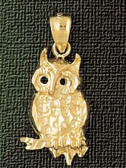Dazzlers Jewelry Owl Pendant Necklace Charm Bracelet in Yellow, White or Rose Gold 3067, MPN: DZ-30…