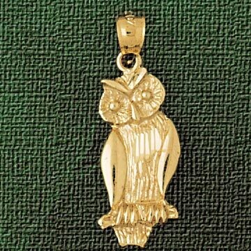 Dazzlers Jewelry Owl Pendant Necklace Charm Bracelet in Yellow, White or Rose Gold 3064, MPN: DZ-30…