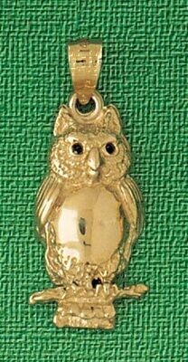 Dazzlers Jewelry Owl Pendant Necklace Charm Bracelet in Yellow, White or Rose Gold 3053, MPN: DZ-30…