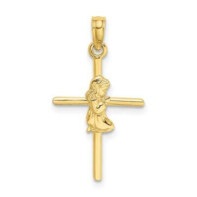 Praying Girl Cross Charm 10k Gold 10D3734, MPN: 10D3734,