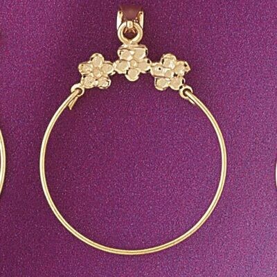 Dazzlers Jewelry Rose Flower Holder Pendant Necklace Charm Bracelet in Yellow, White or Rose Gold 4…