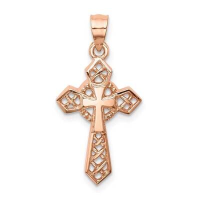 Cross Pendant 14K Rose Gold Polished D4654, MPN: D4654, 883957219998
