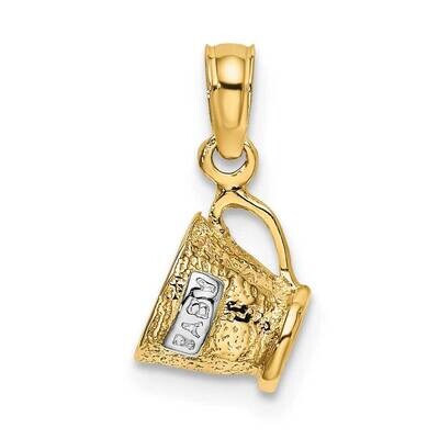 3-D Baby (White) Cup Charm 14k Gold Rhodium K9120, MPN: K9120, 637218044627