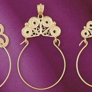 Dazzlers Jewelry Holder Pendant Necklace Charm Bracelet in Yellow, White or Rose Gold 4281, MPN: DZ…
