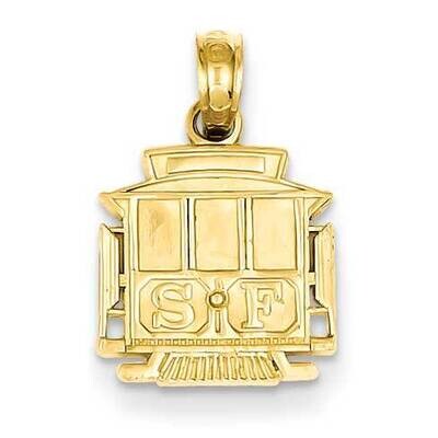 San Francisco Train Pendant 14k Gold Polished  D4407, MPN: D4407, 637218136513