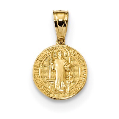 San Benito 2 Sided Round Small Pendant 14k Gold K6353, MPN: K6353, 886774090429