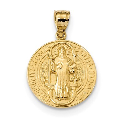 San Benito 2 Sided Round Pendant 14k Gold K6354, MPN: K6354, 883957928050