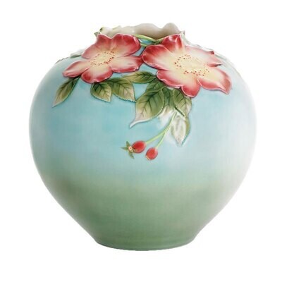 Franz Porcelain Rose Moss Round Vase FZ00114, MPN: FZ00114,