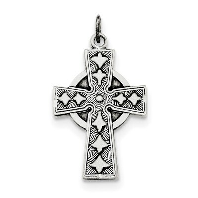 Irish Cross Pendant Sterling Silver Antiqued QC8193, MPN: QC8193, 191101454677