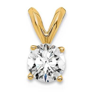 1/3Ct. Round Certified Lab Grown Diamond Vs/Si, D E F, Solitaire Pendant 14k Gold PM4396-033C-LD, M…