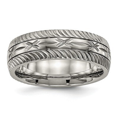 Diamond Cut Ring Titanium Polished TB462, MPN: TB462, 886774534565