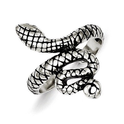 Snake Toe Ring Antiqued Sterling Silver QR798, MPN: QR798, 883957253657