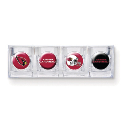 Cardinals 4-piece Shot Glass Set GC3531, MPN: GC3531, 737538257612