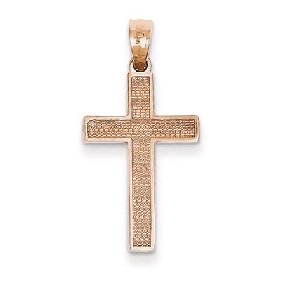 Cross Pendant 14k Rose Gold K4977, MPN: K4977, 883957550695