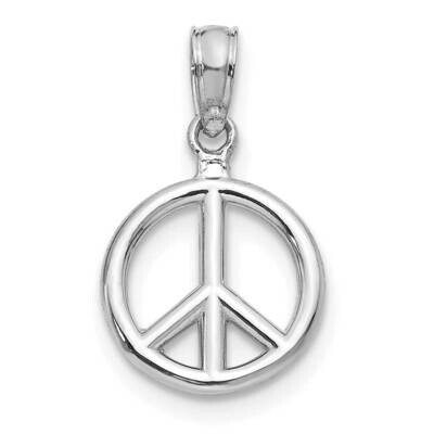 Polished Peace Symbol Pendant 10k White Gold 10D4053W, MPN: 10D4053W,