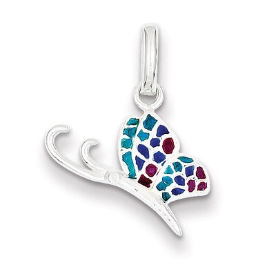 Butterfly Charm Sterling Silver Enameled QC6868, MPN: QC6868, 883957579504