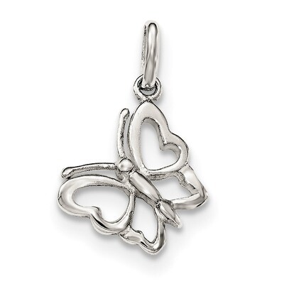 Butterfly Charm Sterling Silver Polished QC8583, MPN: QC8583, 886774760117