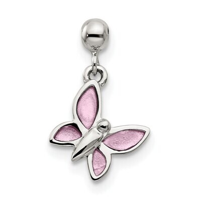 Butterfly Charm Sterling Silver Enamel Dangle QMM106, MPN: QMM106,