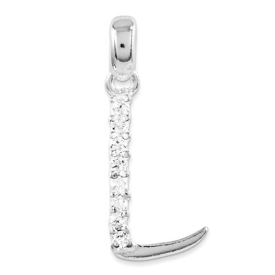 Initial L Pendant Sterling Silver Diamond QC6525L, MPN: QC6525L, 883957916514