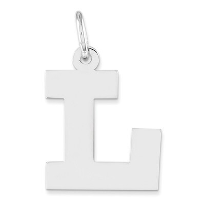 Block Initial L Charm Sterling Silver QC5095L, MPN: QC5095L, 191101182464