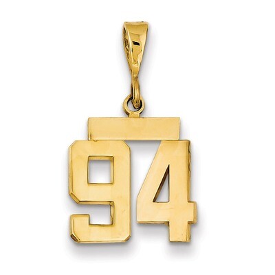 Number 94 Charm 14k Gold Small Polished SP94, MPN: SP94, 883957153735