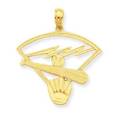 Baseball Diamond Pendant 14k Gold D4289, MPN: D4289, 637218018826