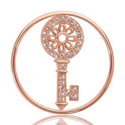 Nikki Lissoni Key To My Heart Rose Gold Plated 33mm Coin C1004RGM, MPN: C1004RGM, 8718627460139