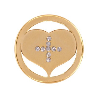 Nikki Lissoni Cross My Heart Gold-Plated 23mm Coin C1191GS, MPN: C1191GS, 8718627465004