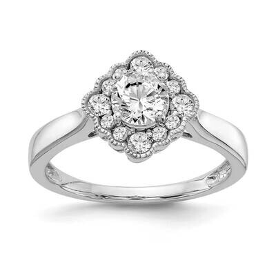 Diamond Vs/Si, D E F, Semi-Mount Engagement Rin 14k White Gold True Origin Lab Grown RM6339E-050-WL…