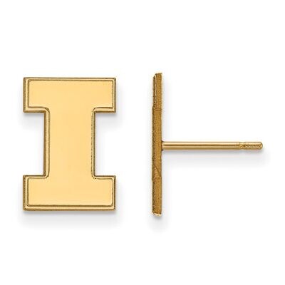 University of Illinois Small Post Earring 10k Yellow Gold 1Y009UIL, MPN: 1Y009UIL, 886774807133