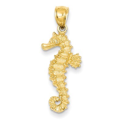 Open-Backed Seahorse Pendant 14k Gold Polished C2532, MPN: C2532, 637218012169