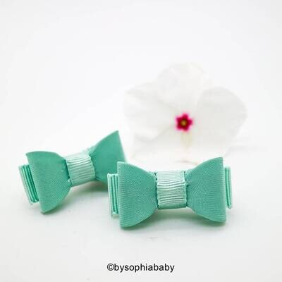 Newborn Baby Bow Aqua Green Baby Bow Teal Baby Hair Pin Small Baby Bow Hair Clip Flower Girl Baby S…