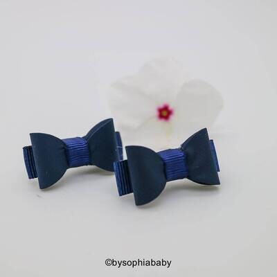 Newborn Baby Bow Navy Blue Baby Bow Navy Blue Baby Hair Pin Small Baby Bow Hair Clip Flower Girl Ba…