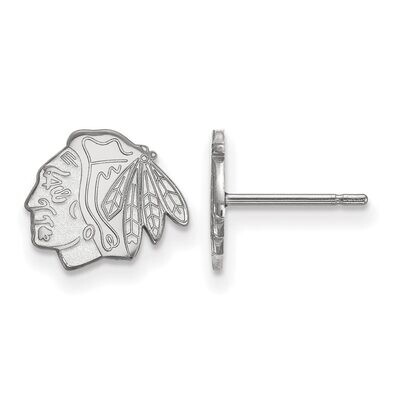 Chicago Blackhawks x-Small Post Earring 10k White Gold 1W008BLA, MPN: 1W008BLA, 886774775951