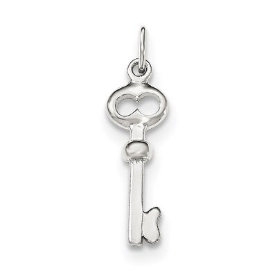 Key Charm Sterling Silver Polished QC8520, MPN: QC8520, 191101360176